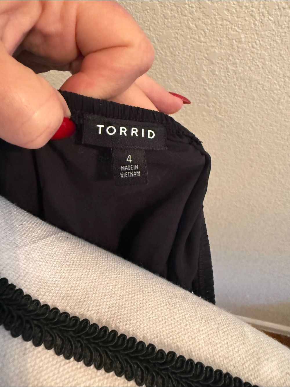 torrid Black One-Shoulder Ruffle Top with Metallic Thread - Picture 3 of 3